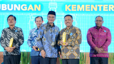 Kakorlantas Polri Raih Penghargaan Pengamanan Infrastruktur PU di Sutami Award 