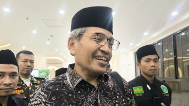 Ketua PBNU Ulil Abshar Abdalla atau Gus Ulil di Kantor PBNU, Jakarta Pusat