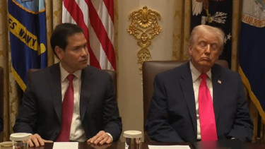 Presiden AS Donald Trump tertidur saat rapat kabinet