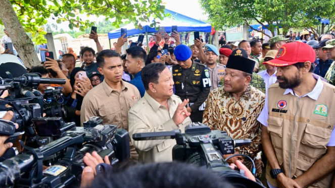 Presiden Prabowo Tinjau Korban Bencana di Aceh