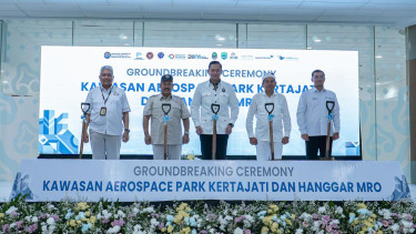 Groundbreaking Kertajati Aerospace Park oleh GMF dan BIJB