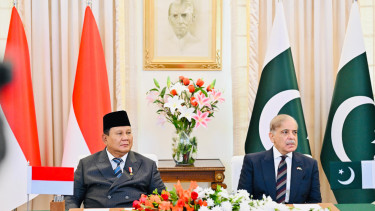 Presiden RI Prabowo Subianto dan PM Pakistan Shehbaz Sharif