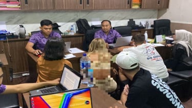 Bonnie Blue diperiksa penyidik Kepolisian Resor Badung, Bali
