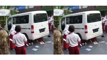 Mobil MBG tabrak siswa SD