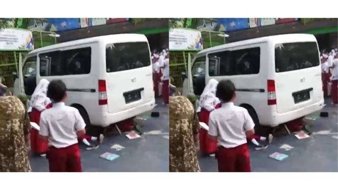 Mobil MBG tabrak siswa SD