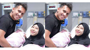 Adiba Khanza melahirkan anak pertama