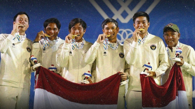 Tim tenis putra Indonesia sabet medali emas SEA Games 2025