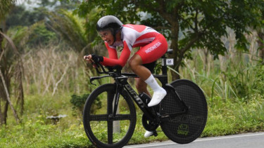 Pesepeda Aiman Cahyadi di SEA Games 2025