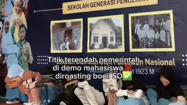 Tangkapan Layar Pementasan SD diduga roasting pejabat