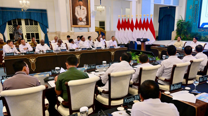 Presiden Prabowo Kumpulkan Kepala Daerah se-Papua di Istana Negara
