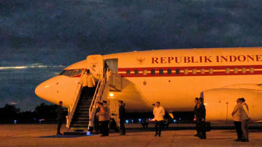 Presiden RI Prabowo Subianto tiba di Bandara Minangkabau 