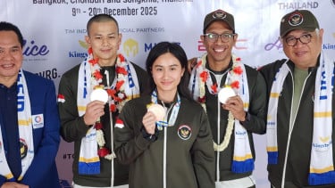 Atlet Polo Air Putra dan Putri di Bandara Soekarno-Hatta