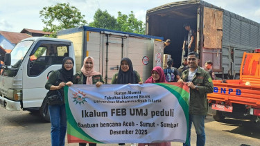 Ikatan Alumni FEB UMJ kirim bantuan untuk korban bencana di Sumatera