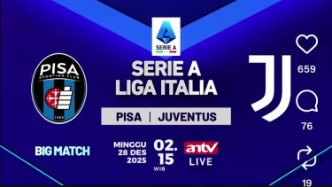 Duel Pisa vs Juventus di ANTV