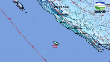 Gempa bumi tektonik mengguncang wilayah Enggano, Bengkulu, Sabtu (27/12)