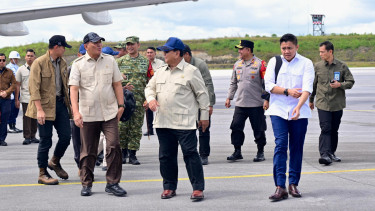 Presiden Prabowo Bertolak ke Sumatera