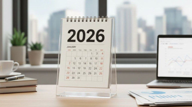 Ilustrasi kalender 2026