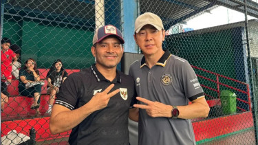 Penyanyi Judika dan Shin Tae-yong