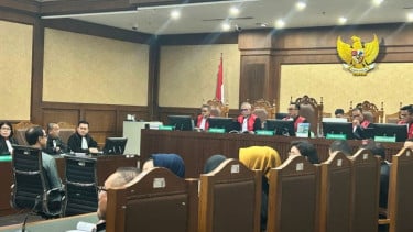 Eks Mendikbudristek Nadiem Anwar Makarim dalam sidang kasus chromebook