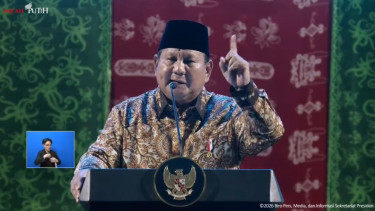Presiden RI Prabowo Subianto dalam acara perayaan Natal nasional 2025