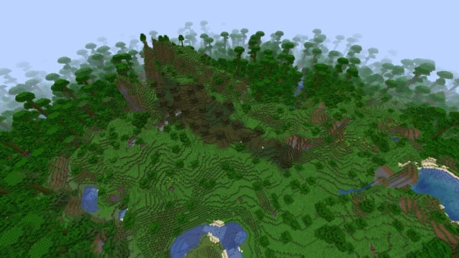 ilustrasi biome langka di minecraft