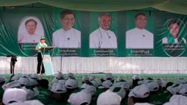 Thaung Aye, salah satu kandidat yang didukung militer di Pemilu Myanmar 2026