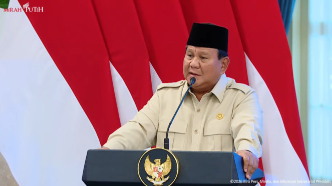 Presiden RI Prabowo Subianto di Istana Negara, Jakarta Pusat 