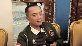 Mensesneg sekaligus Ketua DPP Partai Gerindra, Prasetyo Hadi di Istana Negara, Jakarta Pusat 