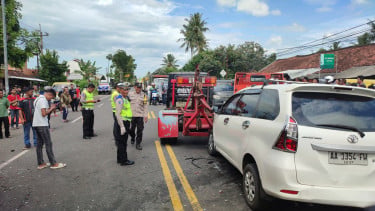 Lokasi kecelakaan adu banteng maut di jalur purworejo-kutoarjo
