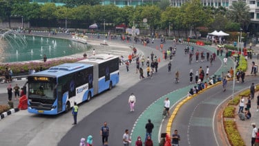 Ilustrasi bus Transjakarta