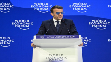 Presiden Prancis Emmanuel Macron di World Economic Forum 2026 Davos Swiss