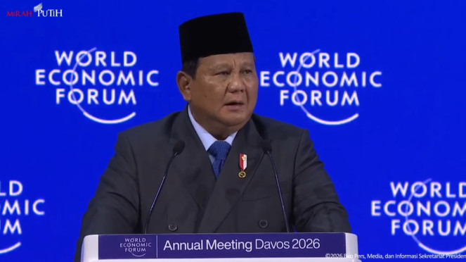 Presiden RI Prabowo Subianto di acara WEF 2026 di Davos, Swiss 