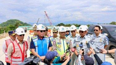 Korlantas Polri, Jasa Raharja, Kemenhub dan Jasa Marga meninjau jalur mudik