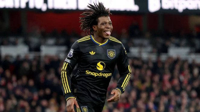 Pemain Manchester U nited, Patrick Dorgu, 1. Matchweek 21: Benjamin Sesko, 2. Matchweek 22: Bruno Fernandes, 3. Matchweek 23: Patrick Dorgu, 4. Matchweek 24: Casemiro