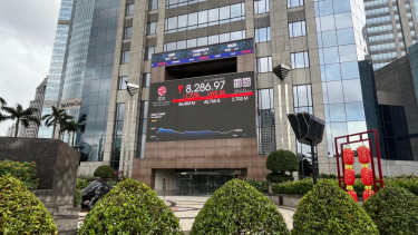 Papan Indeks Harga Saham Gabungan (IHSG) di Gedung BEI