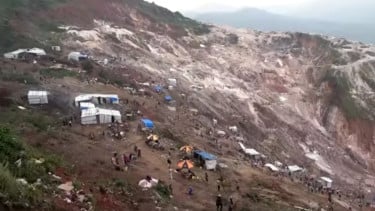 Longsor tambanv di Rubaya Kongo menewaskan 200 orang lebih