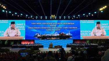 Presiden RI Prabowo Subianto di Rakornas Pemerintah Pusat-Daerah