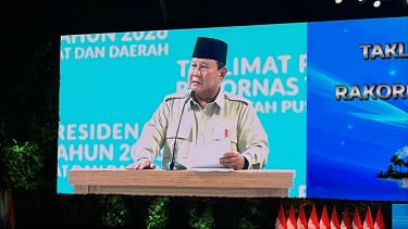 Presiden RI Prabowo Subianto di Rakornas Pemerintah Pusat-Daerah