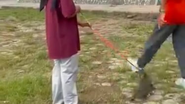 Seorang pria di Blora menendang kucing
