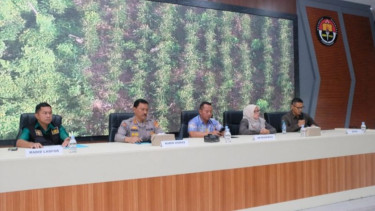 Konfrensi pers kasus kematian gajah di Kabupaten Pelalawan