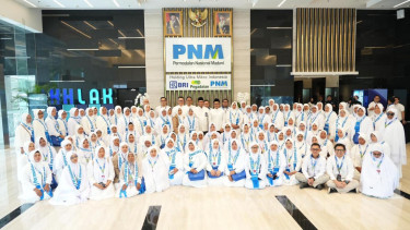Sebanyak 101 nasabah PNM Mekaar diberangkatkan ke Tanah Suci untuk ibadah umrah