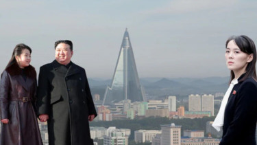 Kim Jong Un dan Putrinya (Kiri), Adik Kim Jong Un (Kanan)