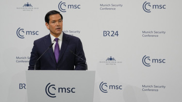 Menteri Luar Negeri Amerika Serikat (AS) Marco Rubio di Konferensi Keamanan Munich