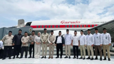 Hibah pesawat garuda untuk manasik haji di Aceh.