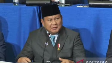 Presiden Prabowo Subianto memberikan sambutan pada Pertemuan Perdana Dewan Perdamaian
