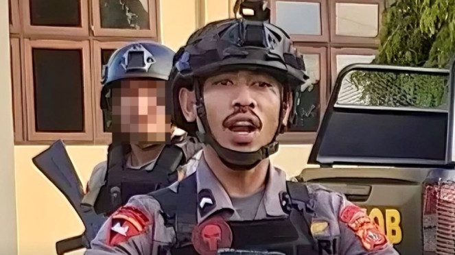Bripda MS, oknum Brimob Polri diduga menganiaya siswa madrasah hingga tewas