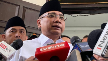 Eks Menteri Agama (Menag) Yaqut Cholil Qoumas di Pengadilan Negeri Jakarta Selatan