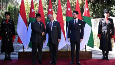 Presiden Prabowo Subianto dan Raja Yordania, Raja Abdullah II ibn Al-Hussein melakukan pertemuan bilateral di Amman