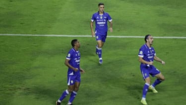Selebrasi gol Persib Bandung