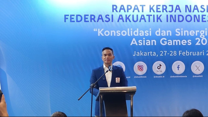 Pembukaan Rakernas oleh Ketua Umum Akuatik Indonesia, Anindya Bakrie